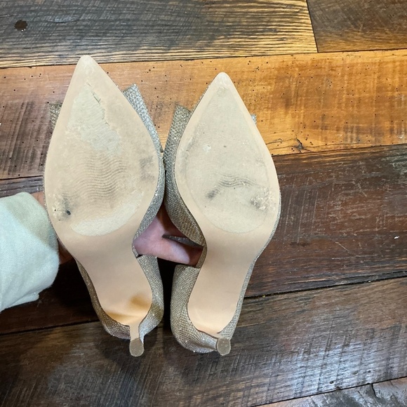 Betsey Johnson Women’s Prince d’Orsay Evening Pumps Gold Size 6 | Glitter Bow - Picture 12 of 12